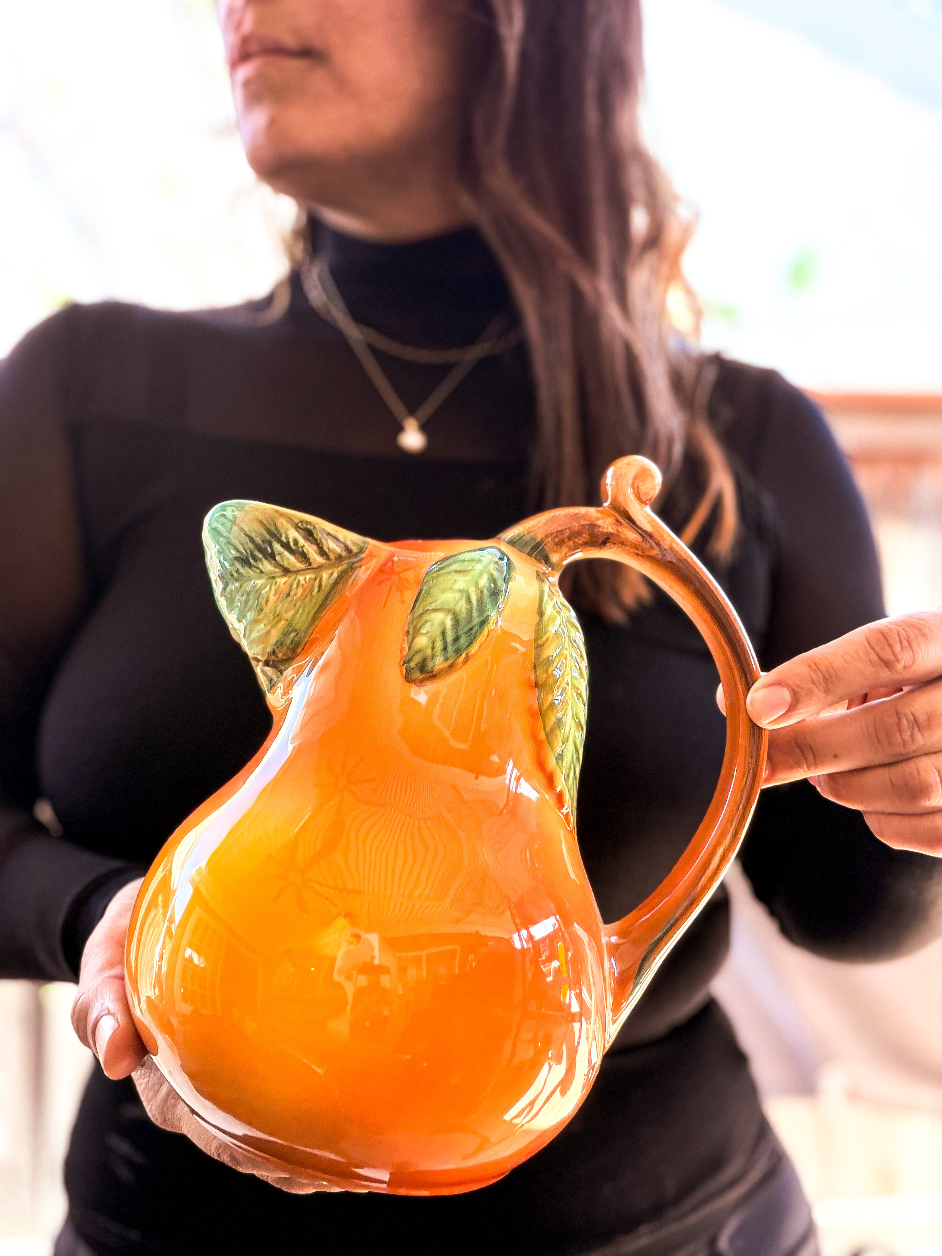 Bordallo Pinheiro-Like Juicy Pear Pitcher - Image 2
