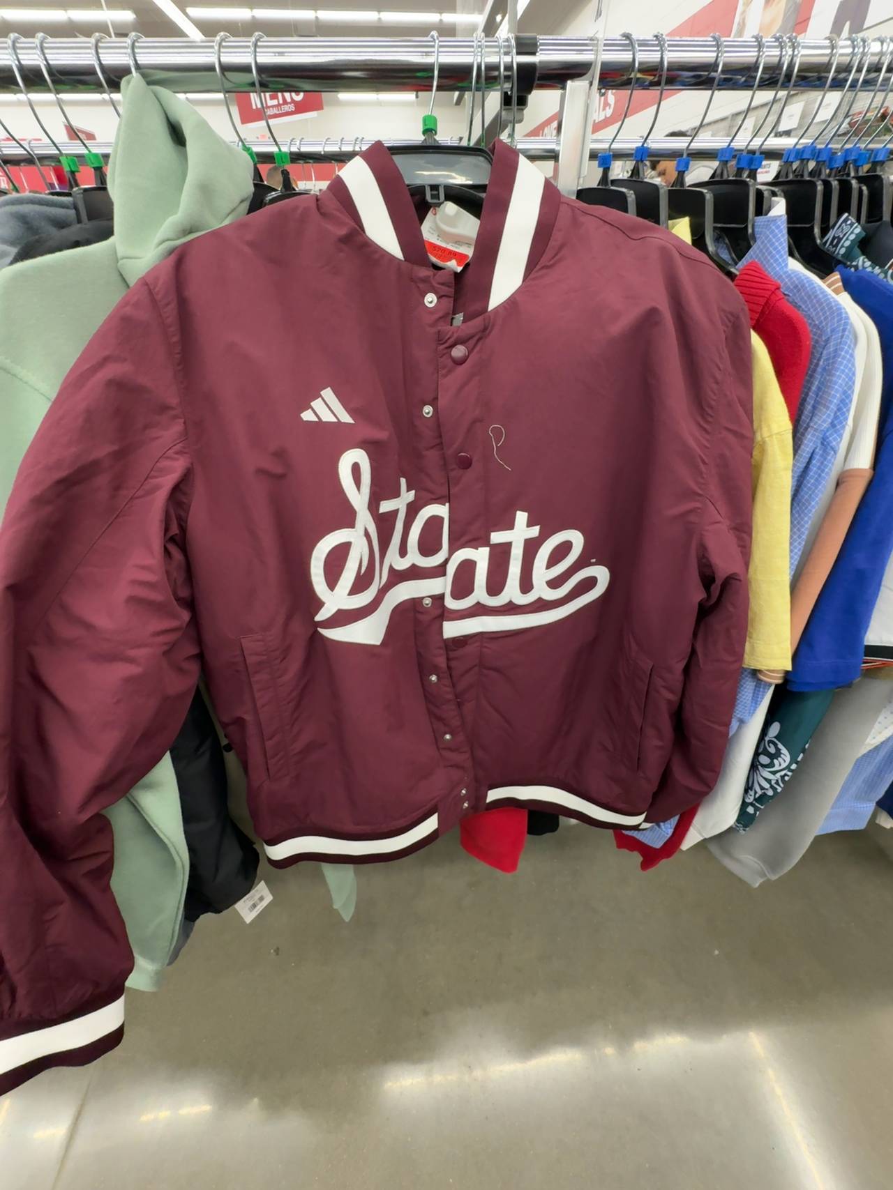 Adidas Mississippi State Bulldogs Coaches Dugout Jacket Burgundy