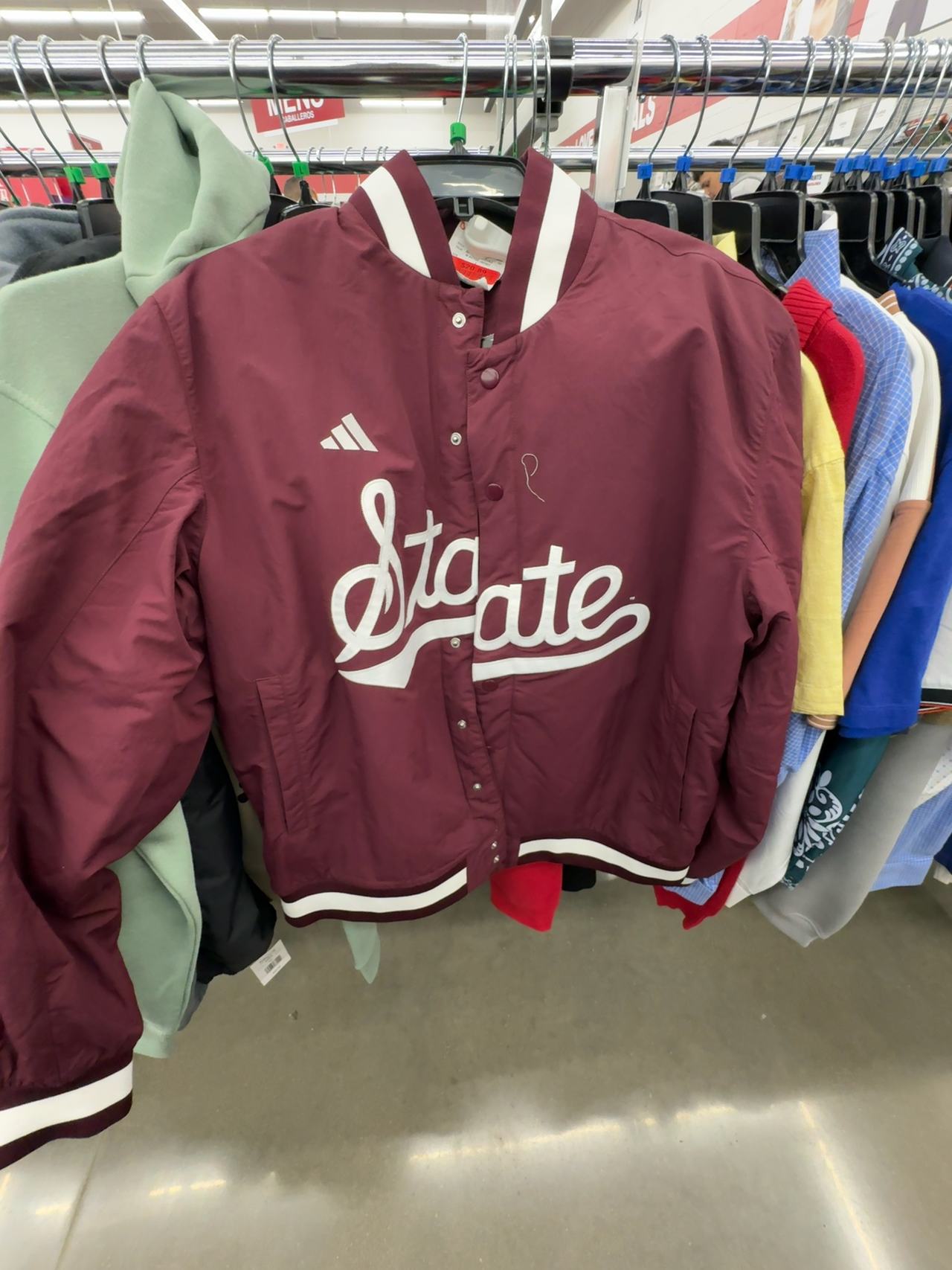 Adidas Mississippi State Bulldogs Coaches Dugout Jacket Burgundy