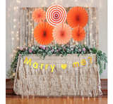 YUNISON Halloween 12pcs Paper Fan Decorations Kit DIY Ceiling Hanging Paper Fans - Image 2