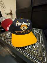 New Era Pittsburgh Pirates Black and Yellow Snapback Hat Cap - Image 1
