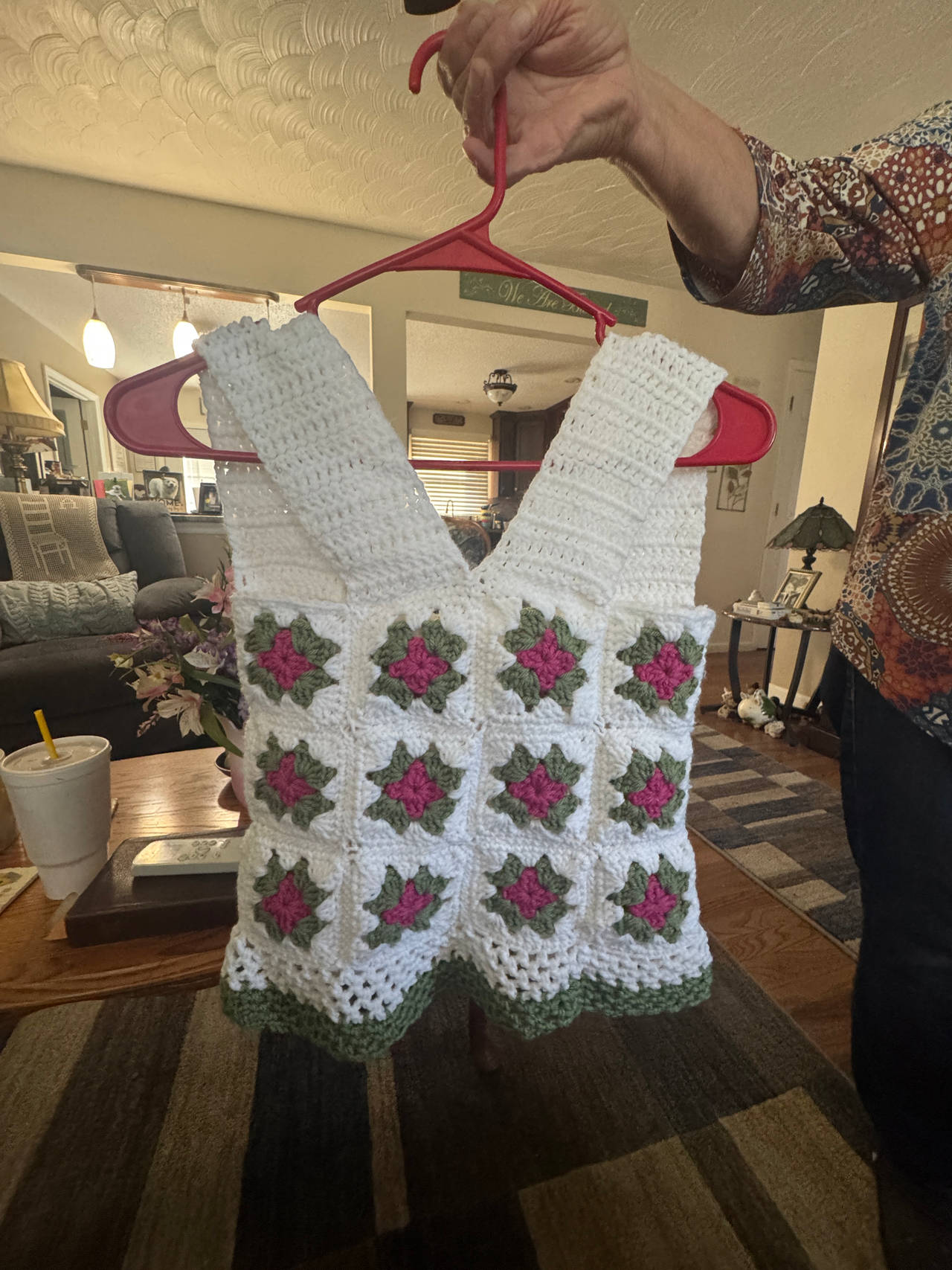 Handmade Crochet Granny Square Vest
