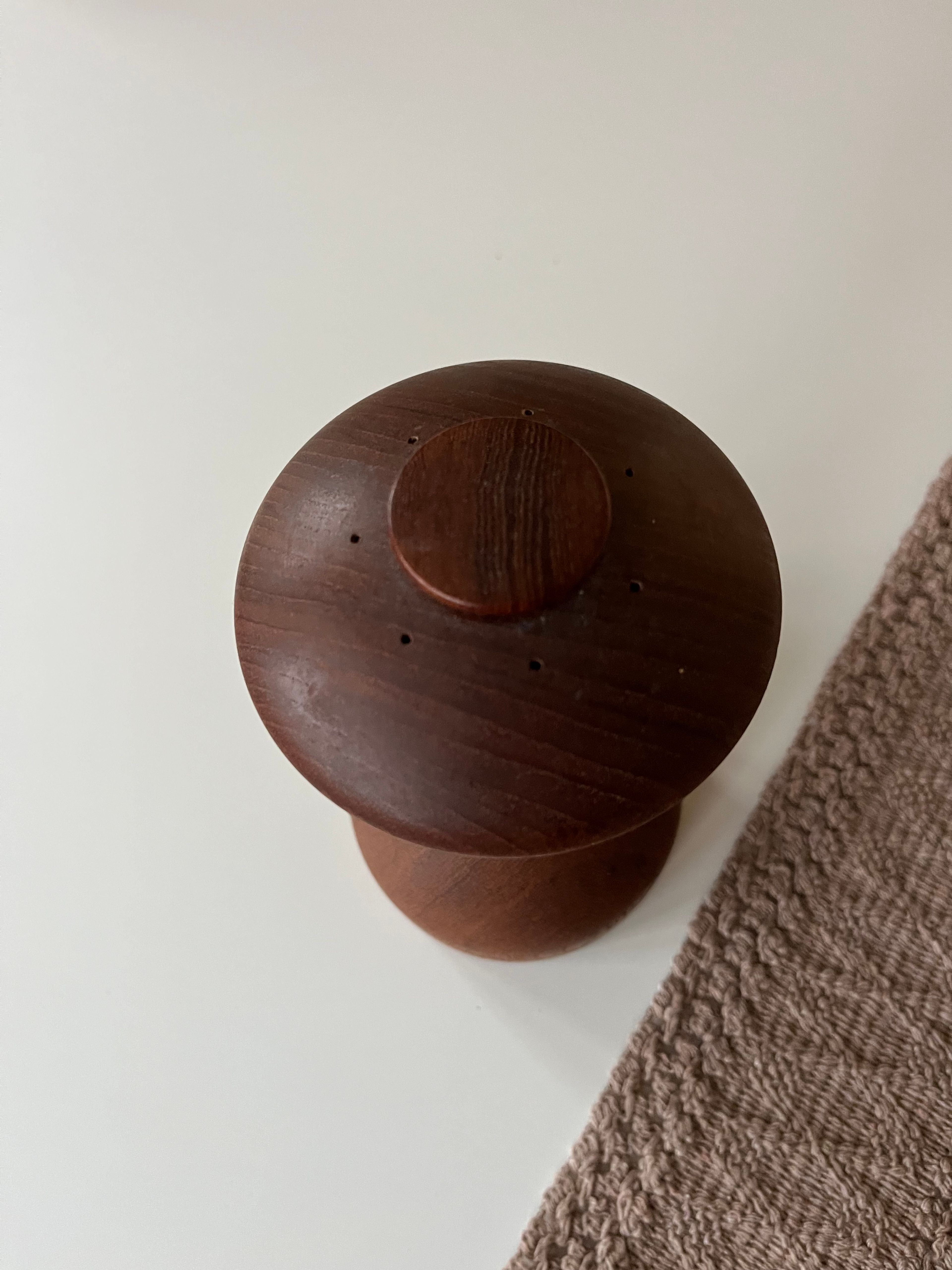 Dansk Teak Mushroom Salt Shaker and Pepper Mill - Image 2