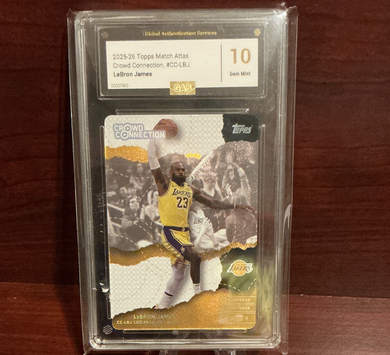 LeBron James 2025-26 Topps Match Attax Crowd Connection #CC-LBJ GAS 10