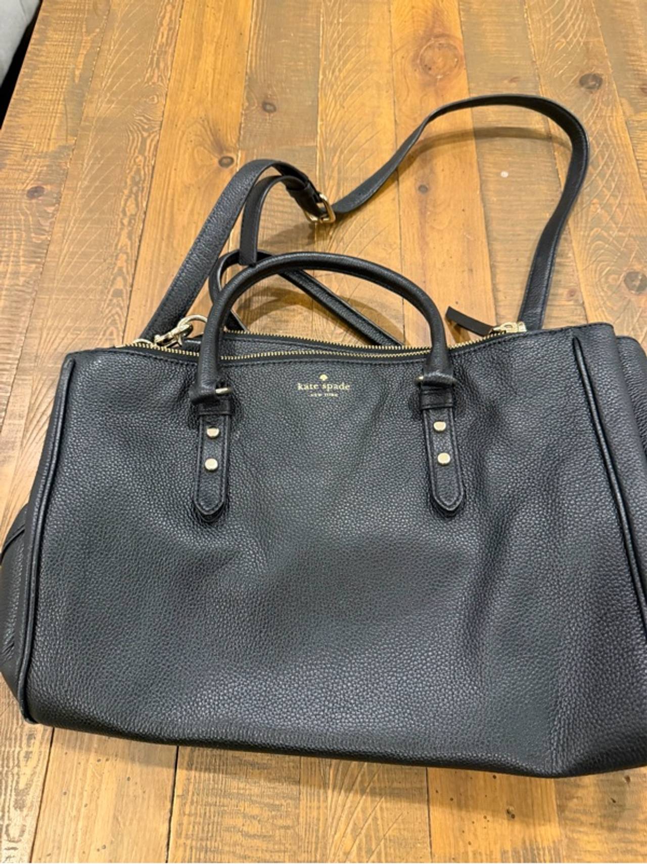 Kate Spade Mulberry Street Lise Black Leather Tote