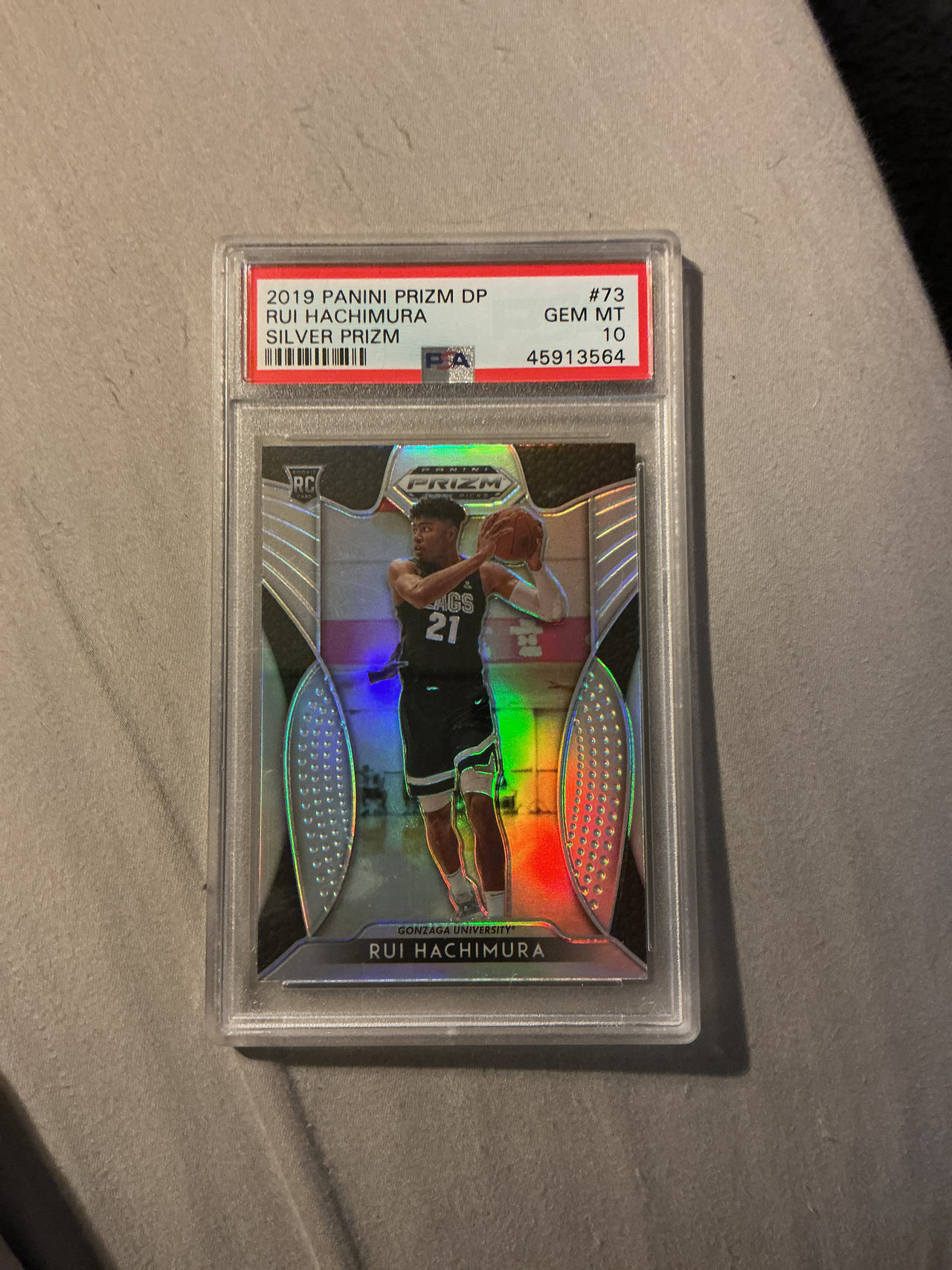 2019 Panini Prizm Draft Picks Rui Hachimura Silver Prizm #73 PSA 10