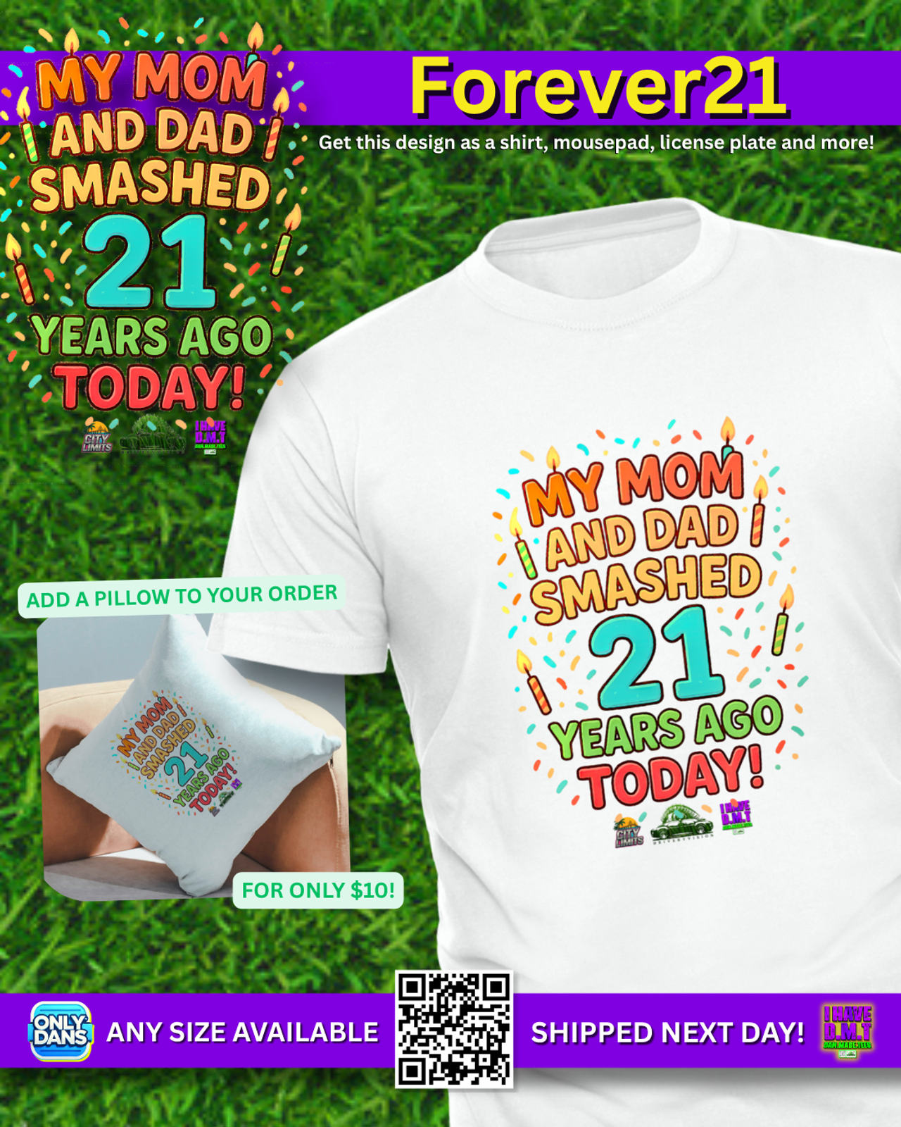 My Mom and Dad Smashed 21 Years Ago Today! T-Shirt