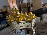 Vintage Gold Plated Ceramic Tea Set - Image 2