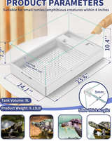 Large Turtle Tank Kit(Tank + Light + Water Pump) Acrylic Turtle Tank Starter Kit - Image 3