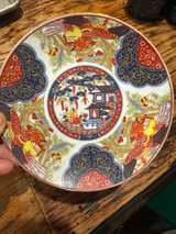 Vintage Japanese Imari Porcelain Phoenix & Pagoda Plates - Set of 3 - Image 1
