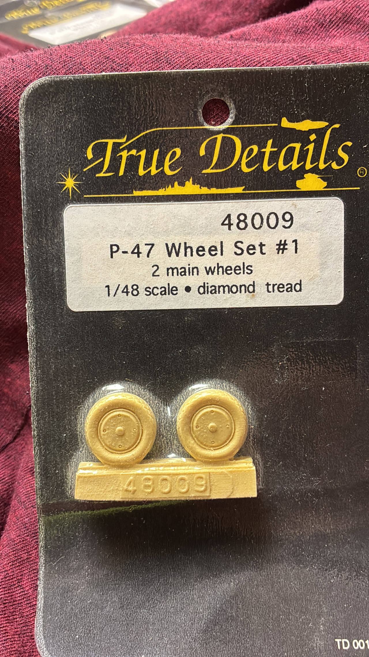 True Details 1/48 P-47 Wheel Set #1 Diamond Tread