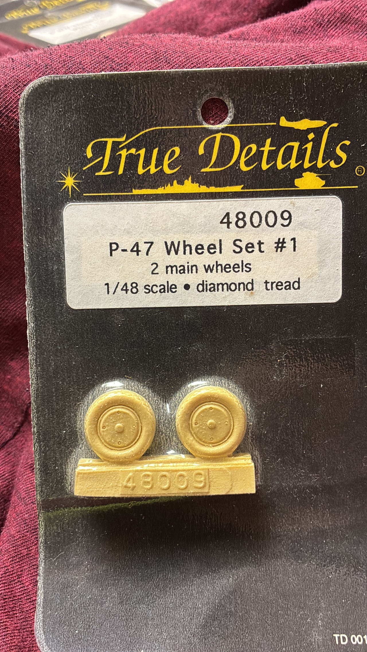 True Details 1/48 P-47 Wheel Set #1 Diamond Tread