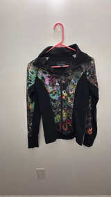 Cynthia Rowley Floral Print Scuba Zip Up Jacket - Image 4
