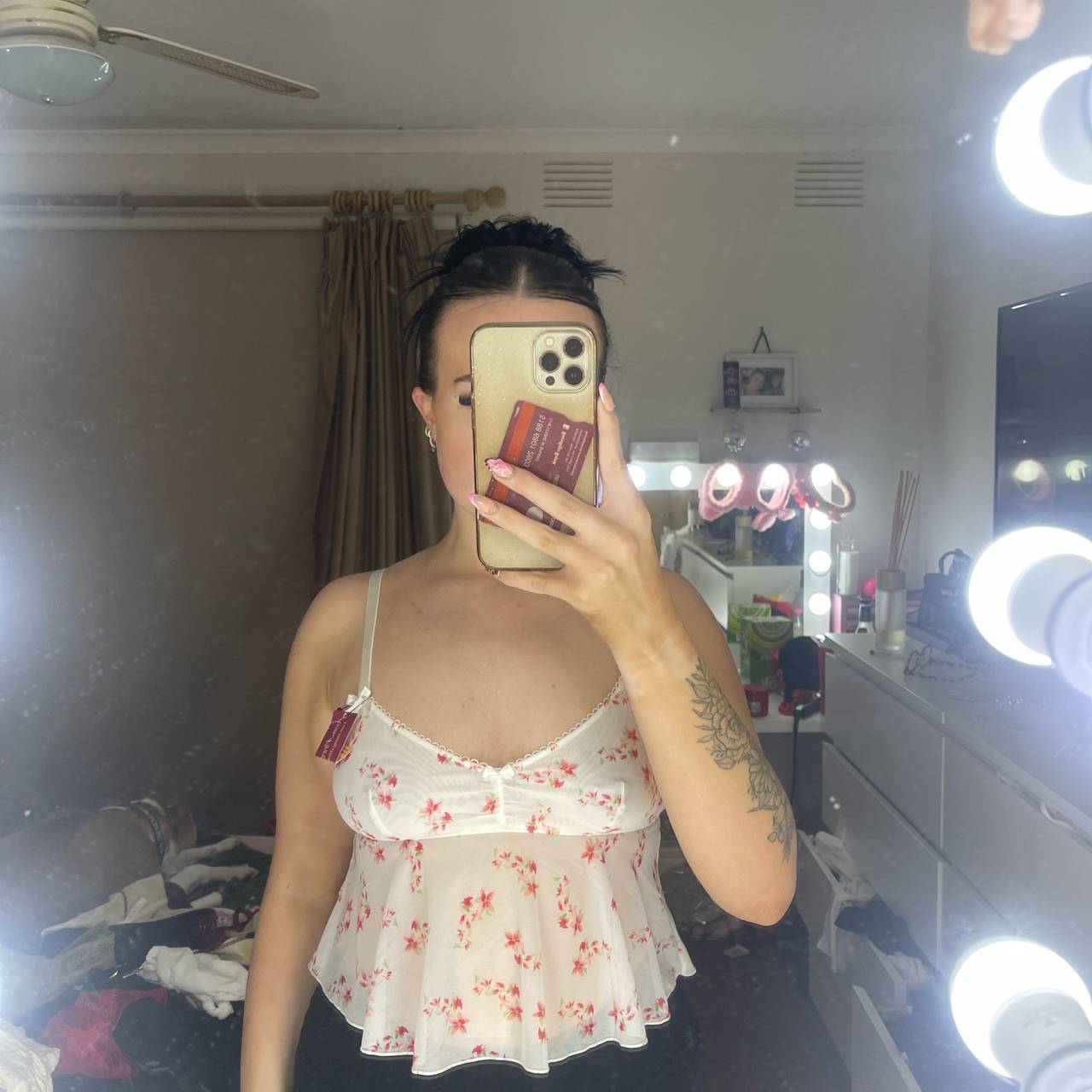 Women's Floral Babydoll Top