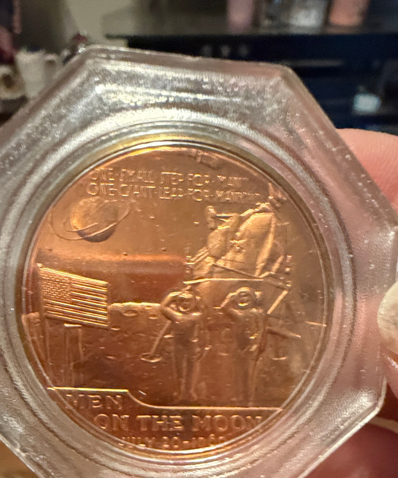 Apollo 11 Men on the Moon 1 oz Copper Round