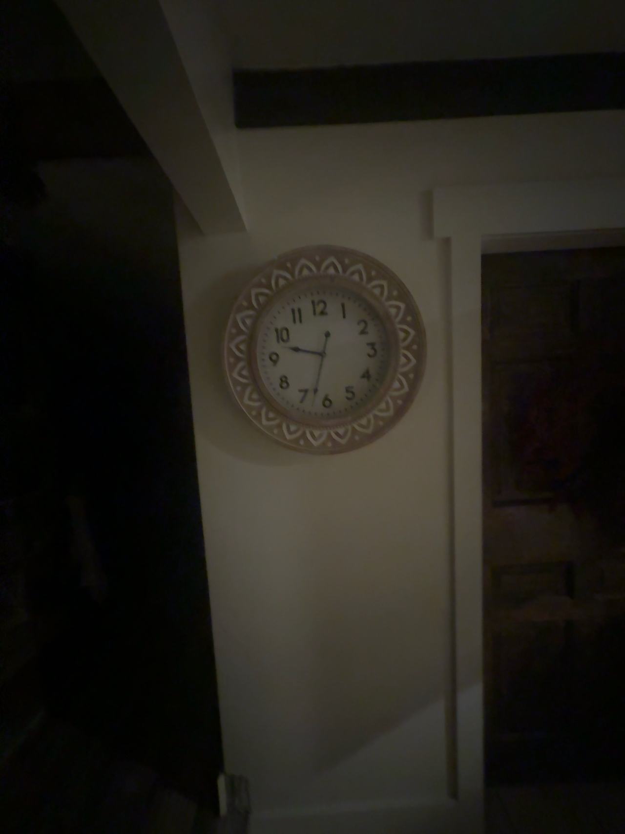 Wooden Carved Wall Clock 24-inch