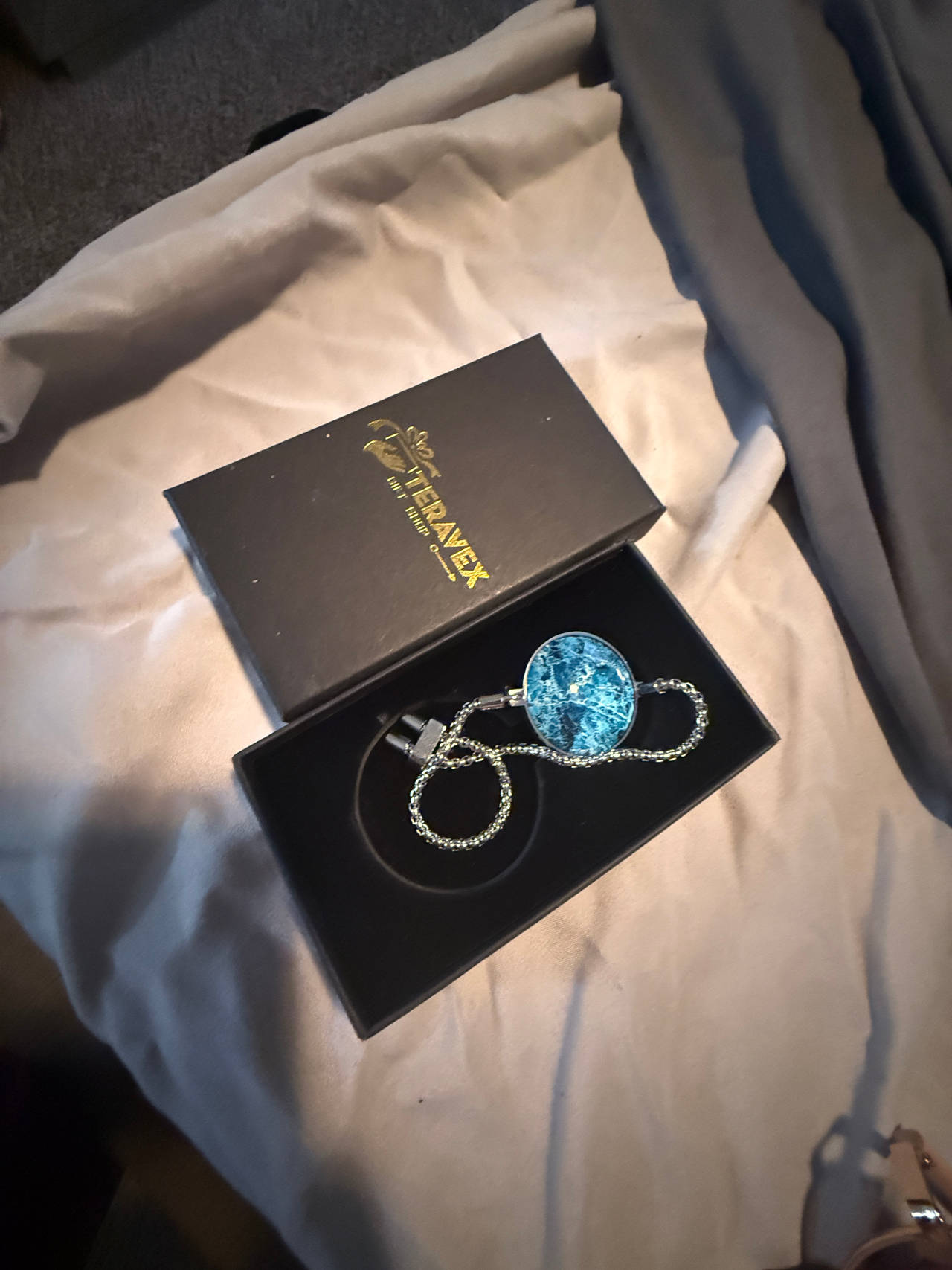 Teravex Blue Earth Pendant Necklace
