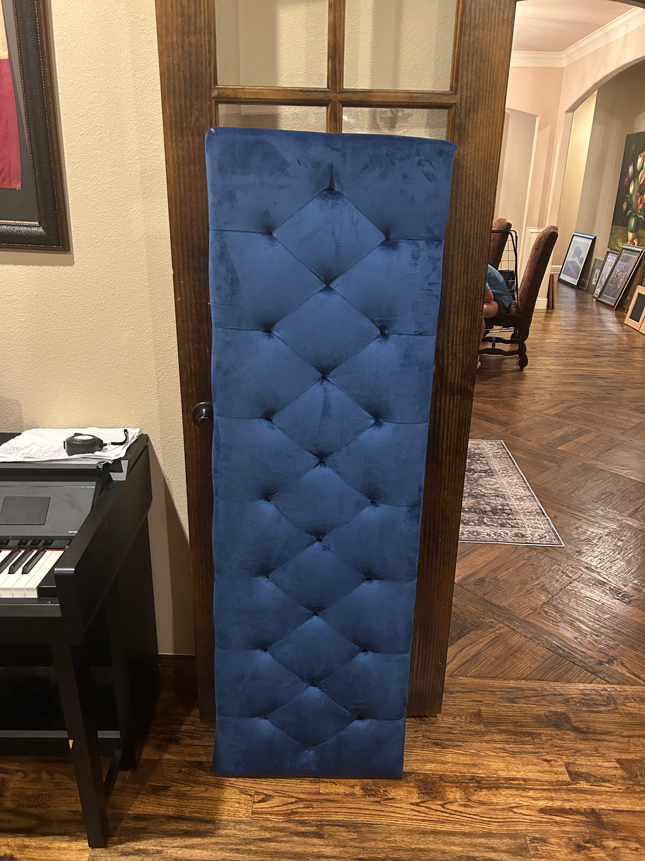 Tufted Velvet Upholstered Headboard Panel