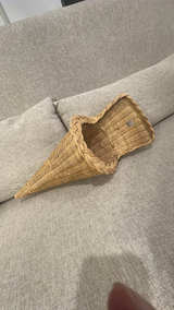Arrorog Natural Rattan Cornucopia Basket - Image 2