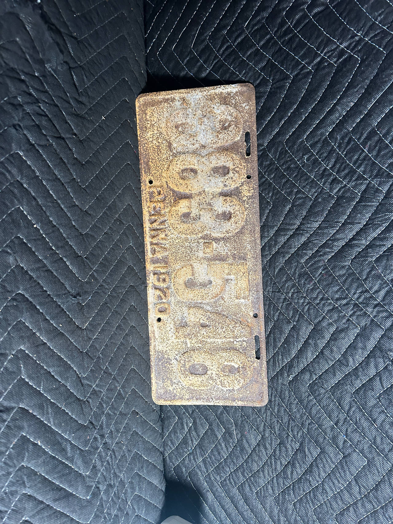 1920 Pennsylvania License Plate