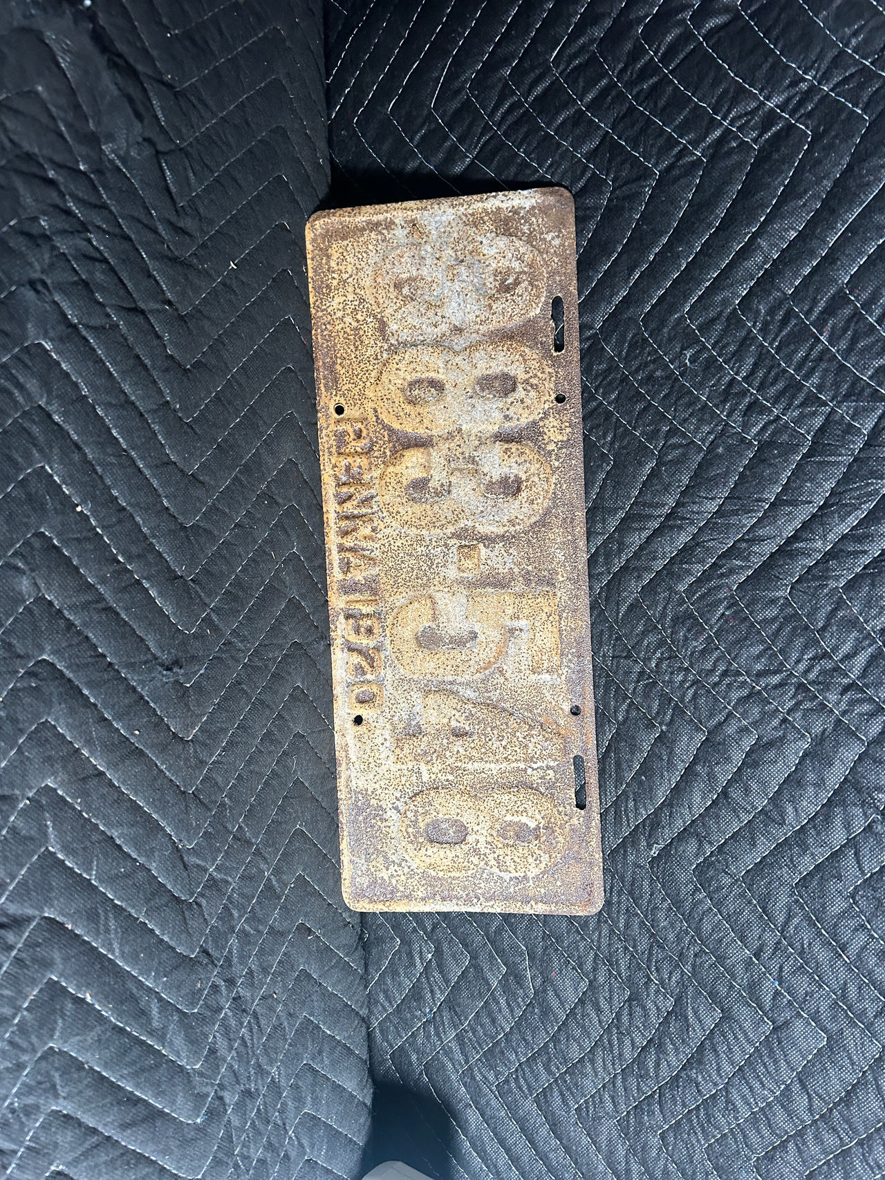 1920 Pennsylvania License Plate