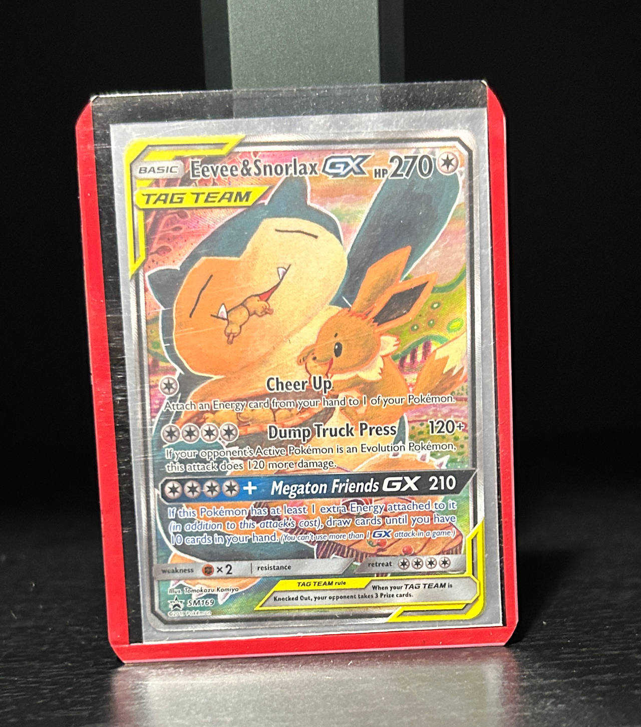 Pokémon TCG Eevee & Snorlax GX Tag Team SM169 Promo