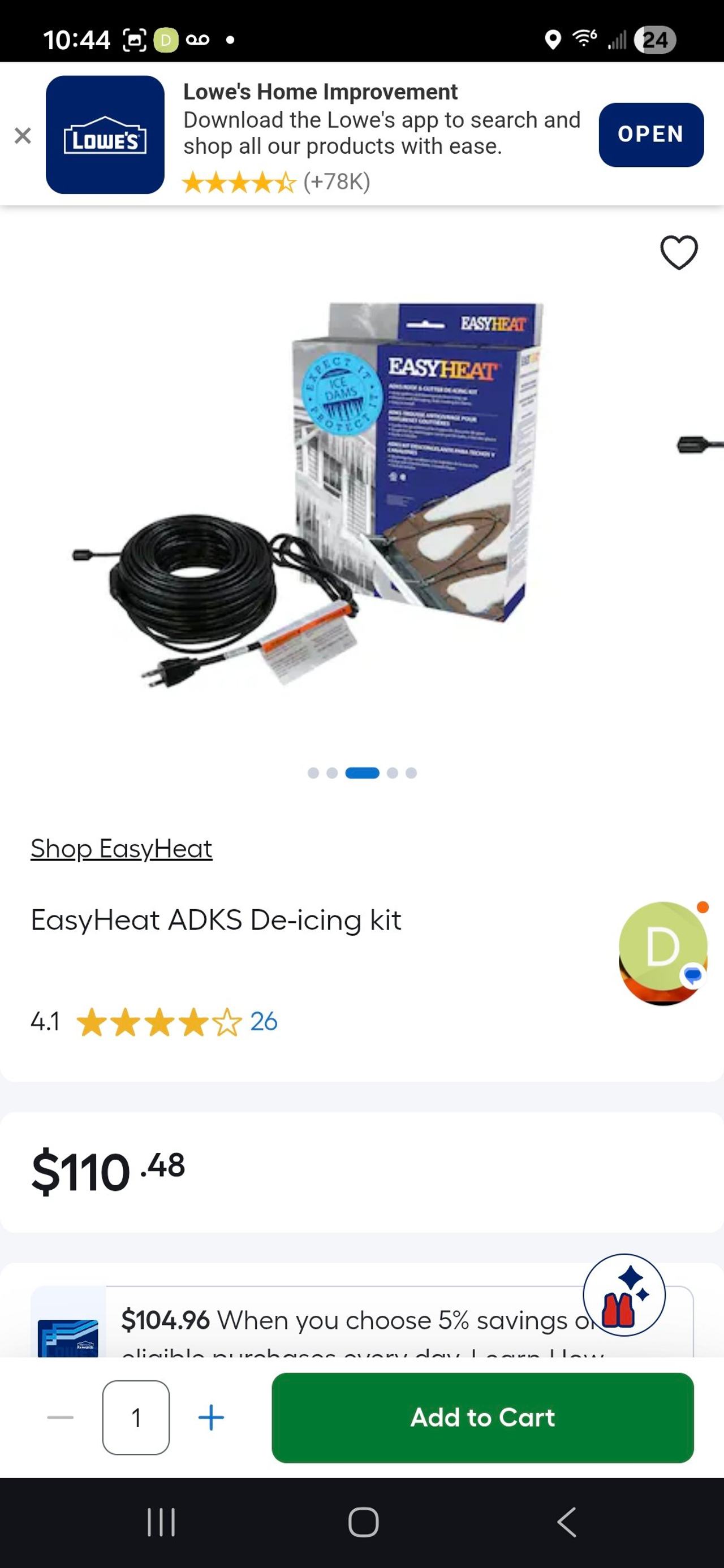 EasyHeat ADKS De-icing kit