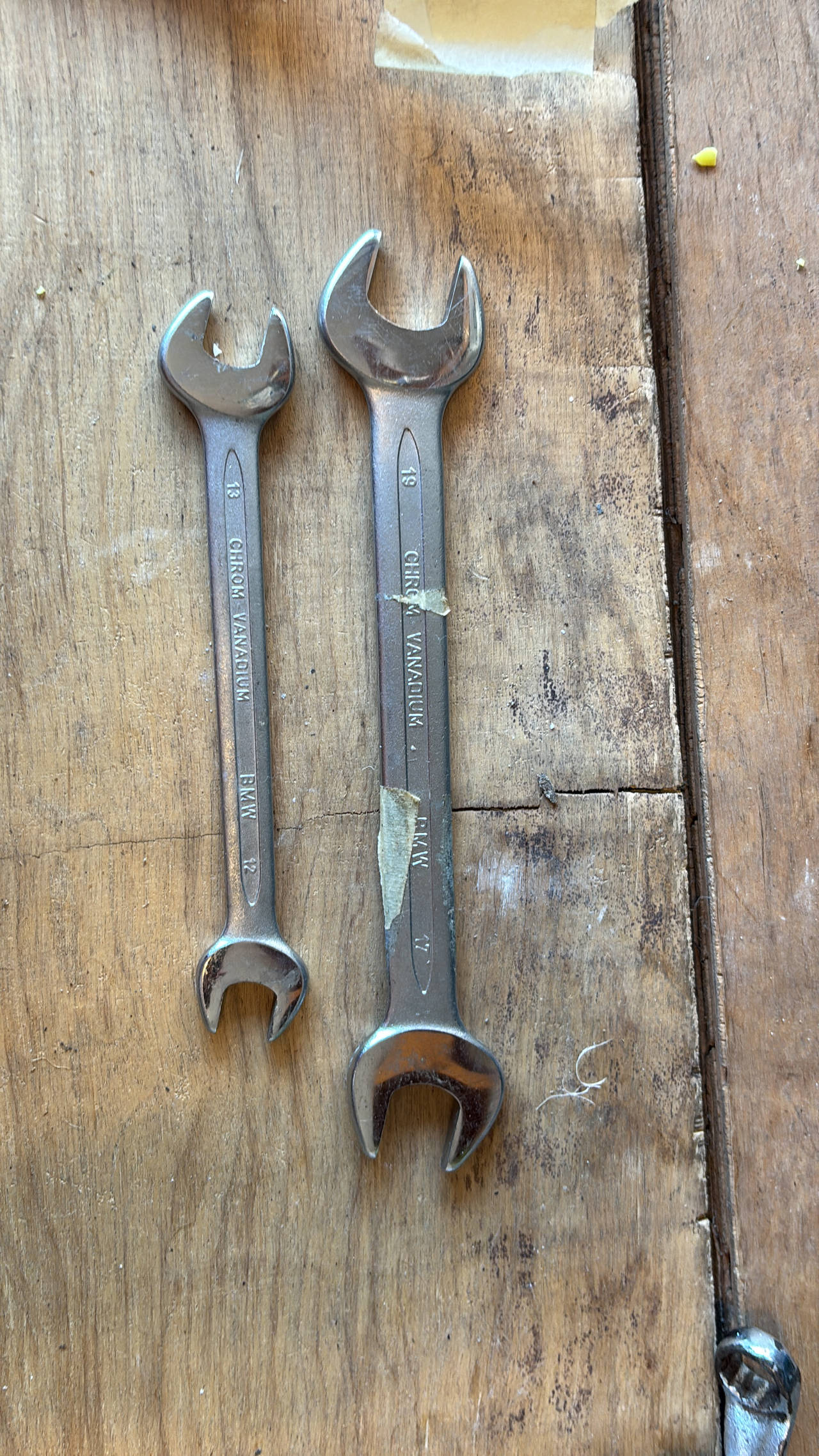 BMW Chrome Vanadium Open End Wrench Set