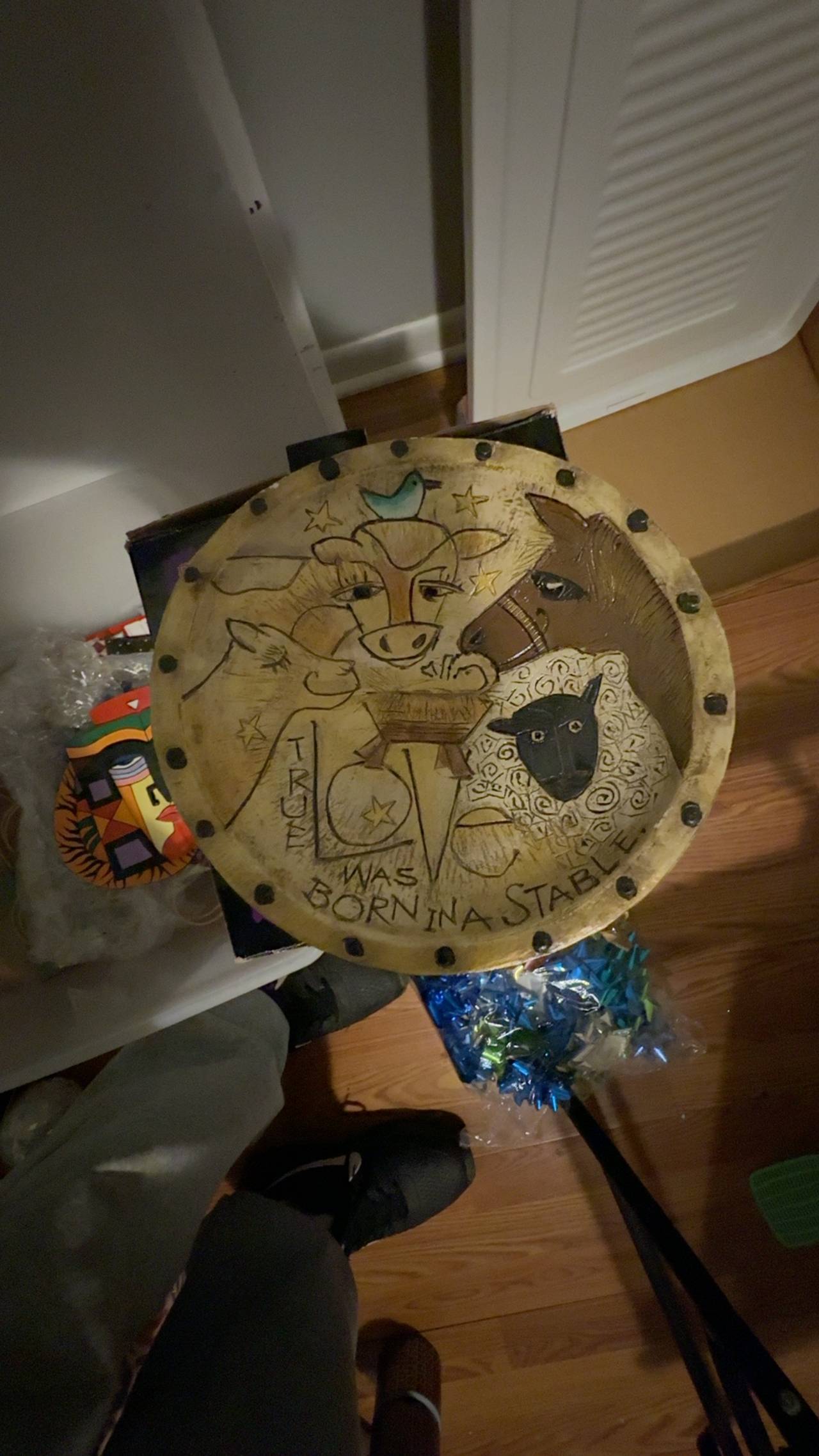 Kathy Nativity Pottery Bowl