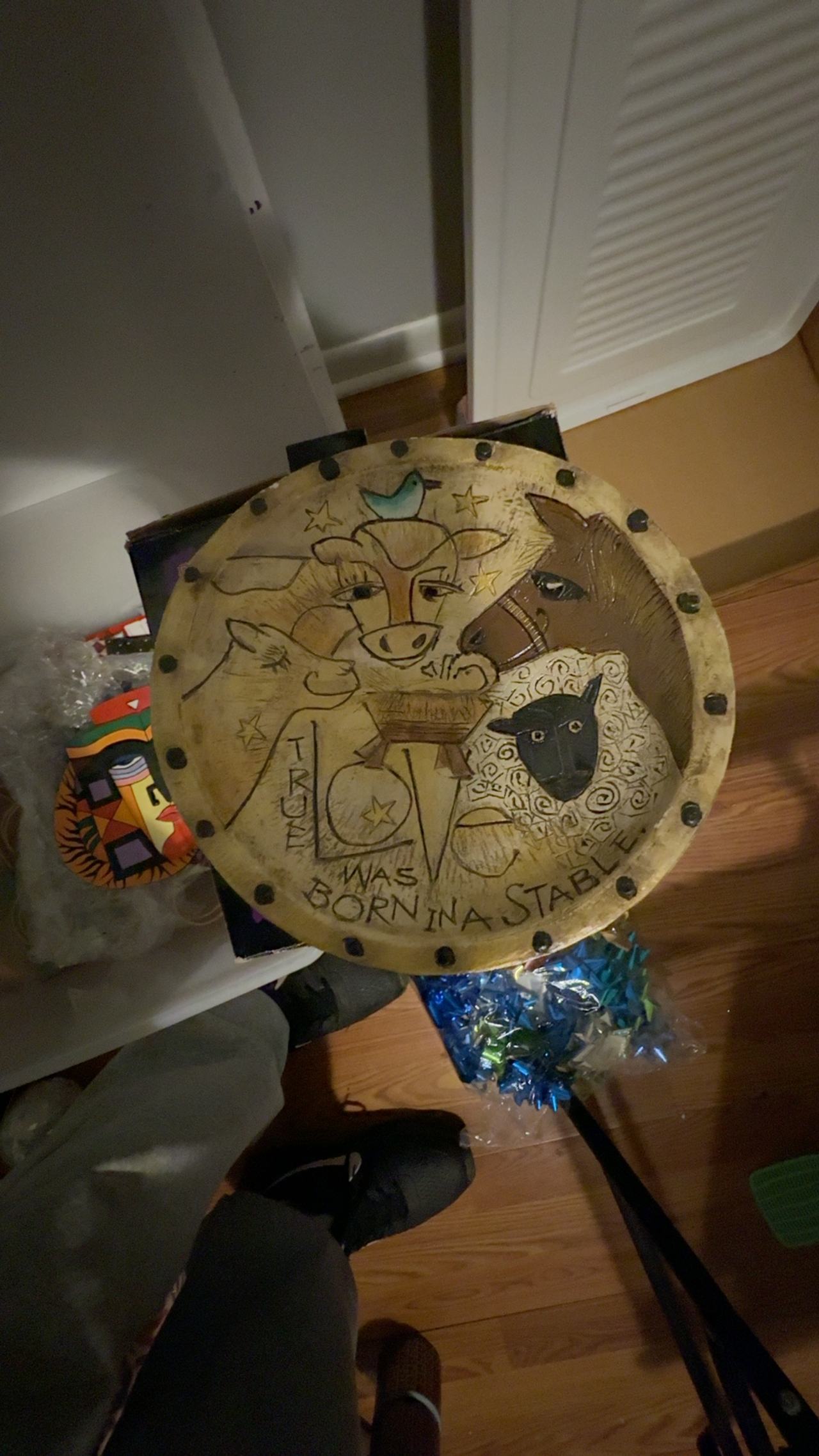 Kathy Nativity Pottery Bowl