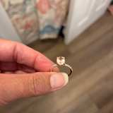 10K Rose Gold Oval Morganite and Diamond Pave Ring - Image 1