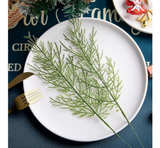 Alpurple 60 Pcs Artificial Pine Branches- 13.7 Inches Fake Greenery Pine Sprigs - Image 4
