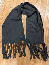 Lucky Brand Charcoal Fringe Scarf - Image 1