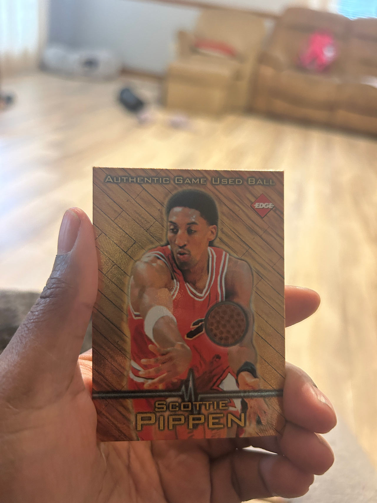 1998-99 Collector's Edge Impulse Scottie Pippen Game Used Ball Card