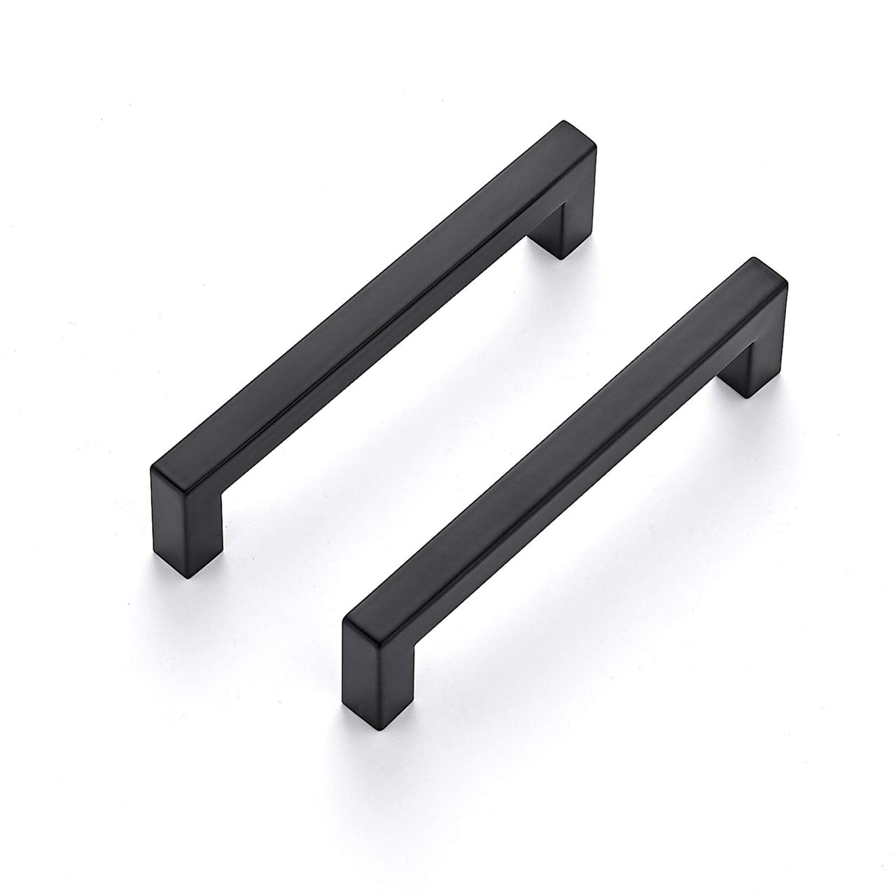 Ravinte 10 Pack Matte Black Square Bar Cabinet Handles