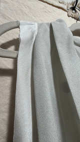 Authentic Chloé Draped Silk Top in Gray: Size 40-M/L - Image 2
