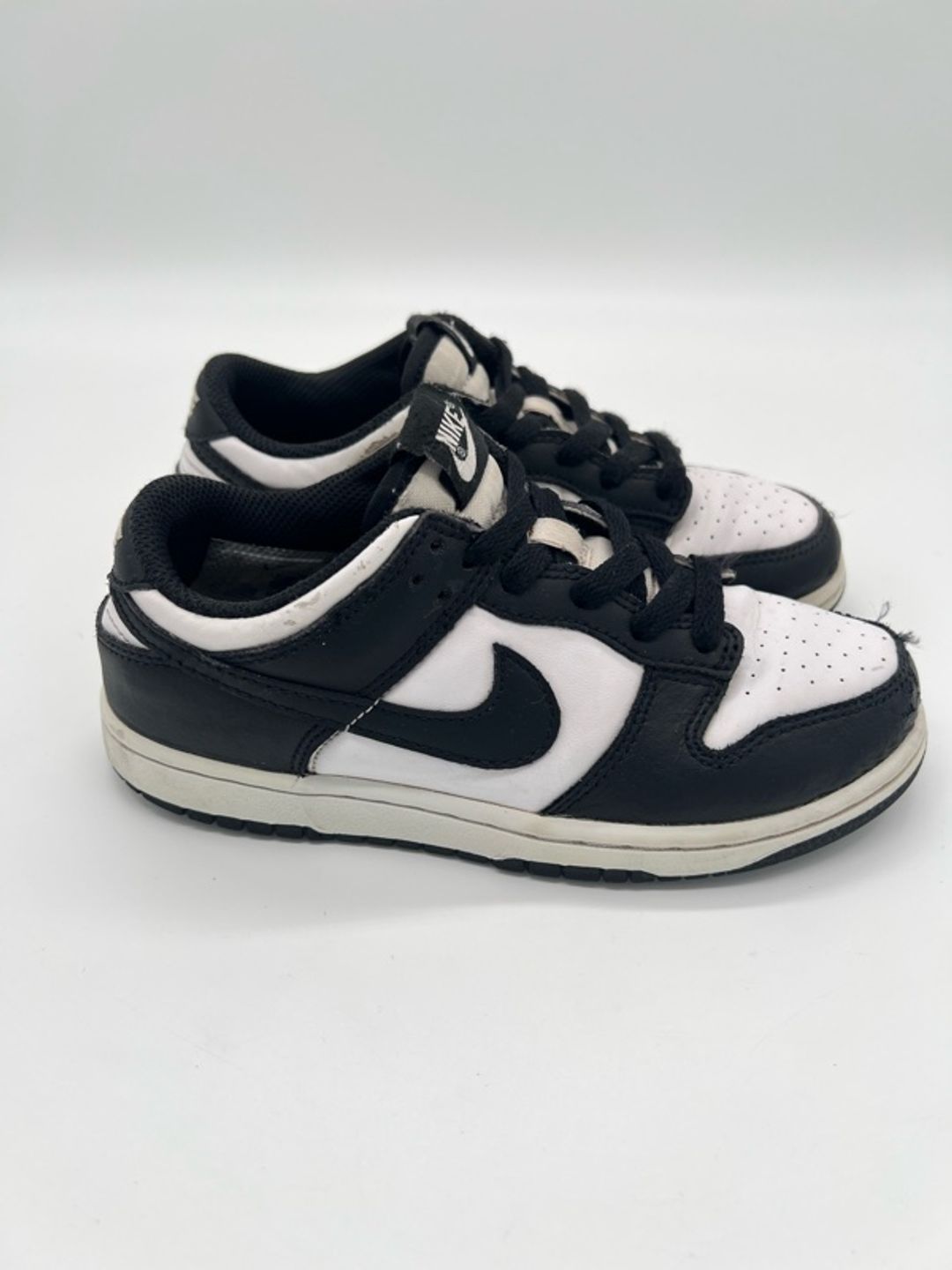 Nike Dunk Low Panda Black/White kids- size 1Y