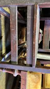 Antique Mission Style Oak Armchair - Image 4