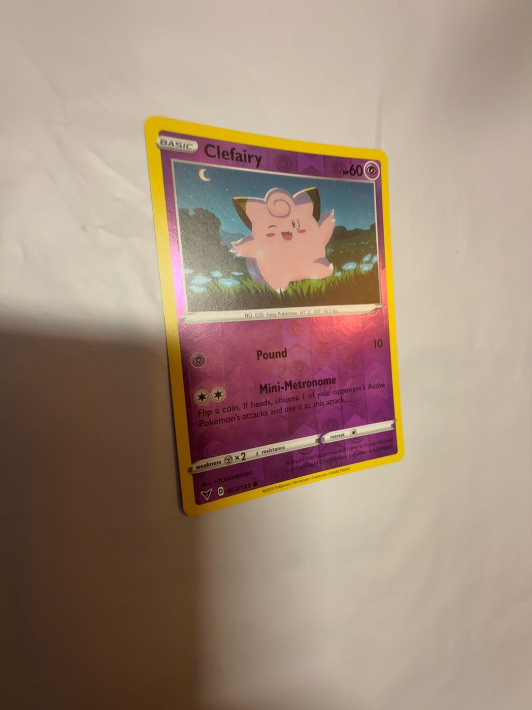 Pokemon TCG Clefairy Vivid Voltage 63/185