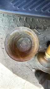 Antique Hand-Hammered Brass Bucket Planter with Handle - Image 2