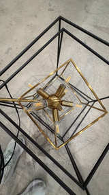 Hudson Valley Lighting Roundout Chandelier Black & Gold - Image 4