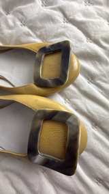 Paco Gil Mustard Yellow Buckle Flats Size 38 - Image 2