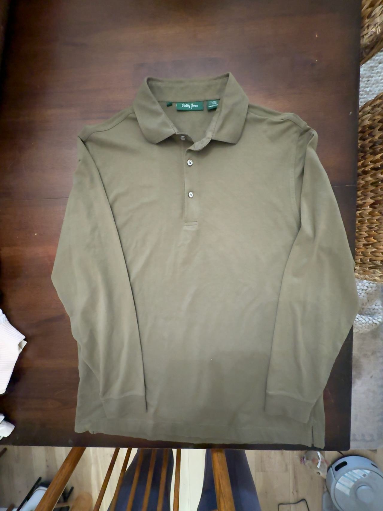 Bobby Jones Long Sleeve Polo Shirt Green: medium