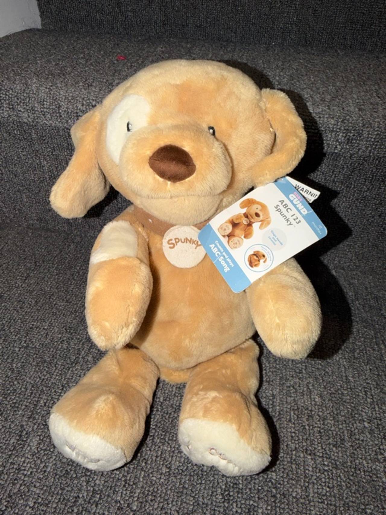 Gund Spunky Plush Puppy Beige 14-inch