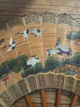 Vintage Chinese Bamboo Wall Fan - Image 4
