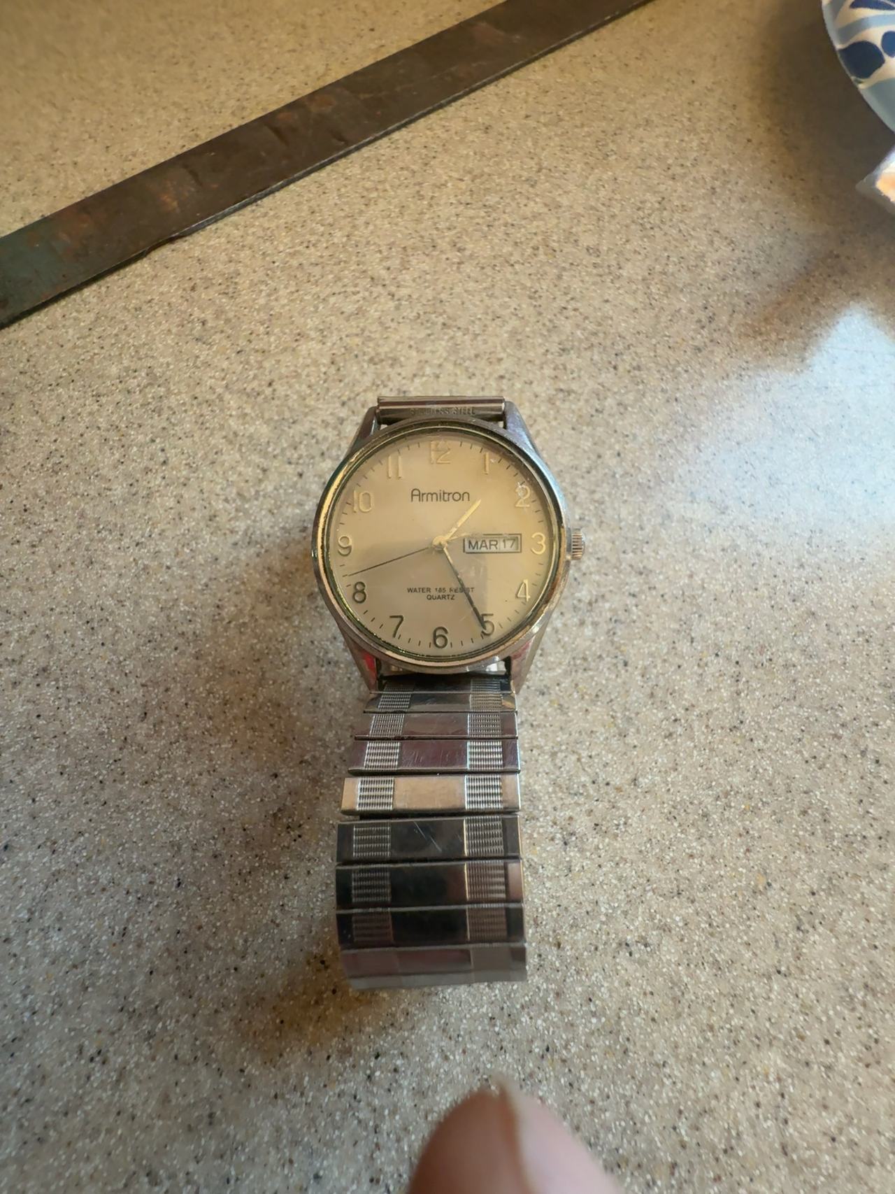 Armitron Men's Stainless Steel Blue Dial Watch