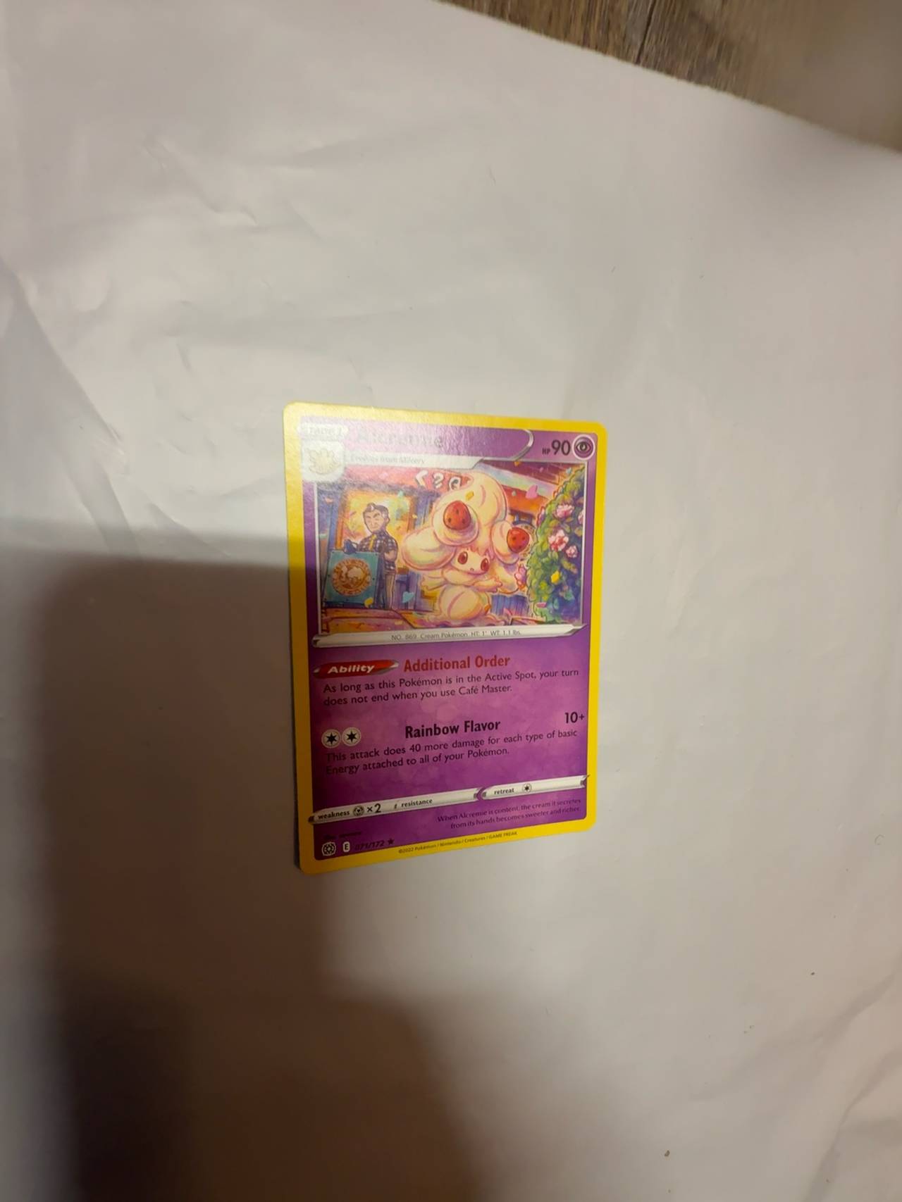 Pokemon Alcremie Reverse Holo Brilliant Stars #071