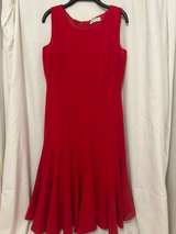 Calvin Klein Red Sleeveless Pleated Dress - Image 5