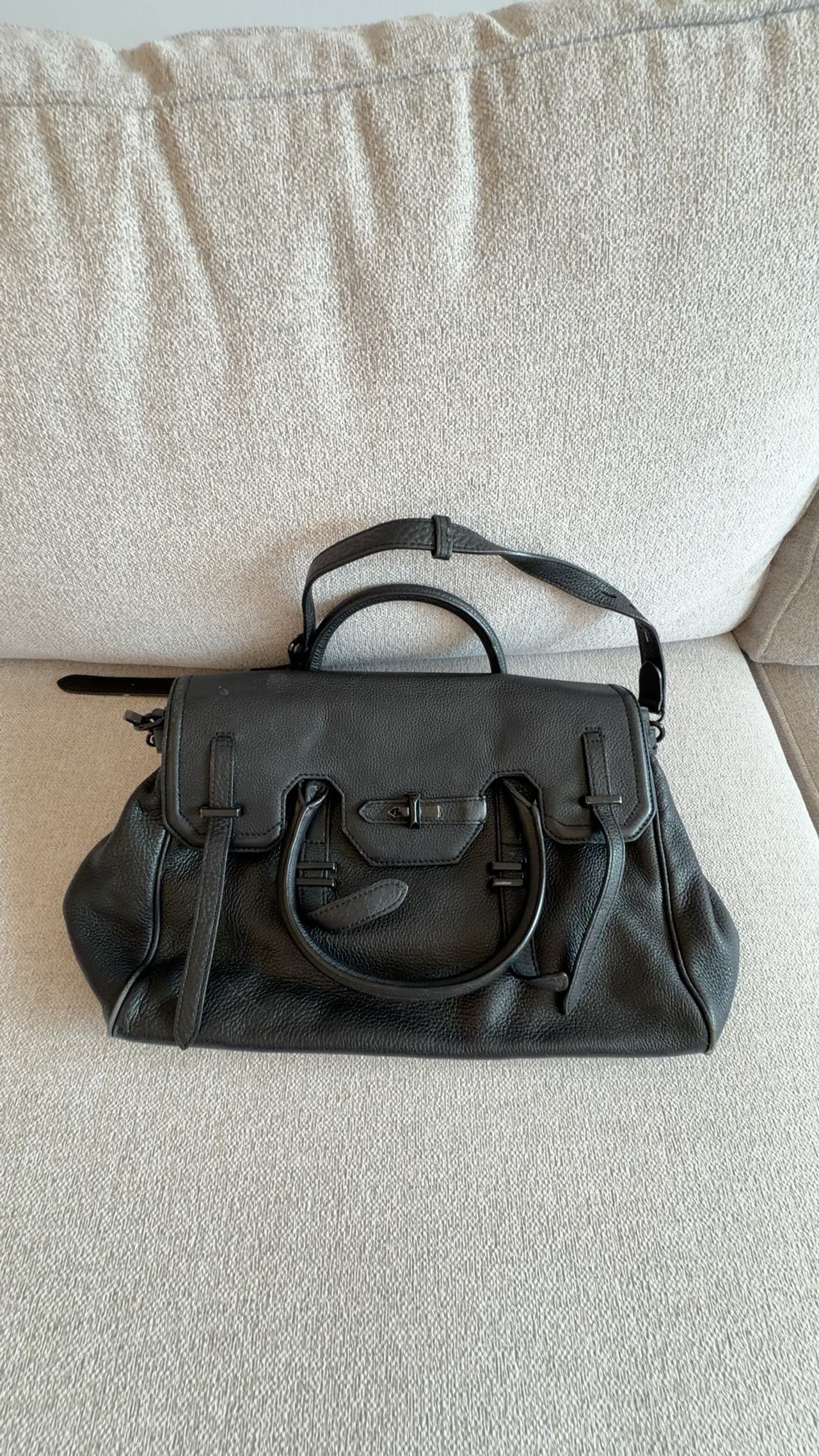 Rebecca Minkoff Jules Satchel Black Pebble Leather
