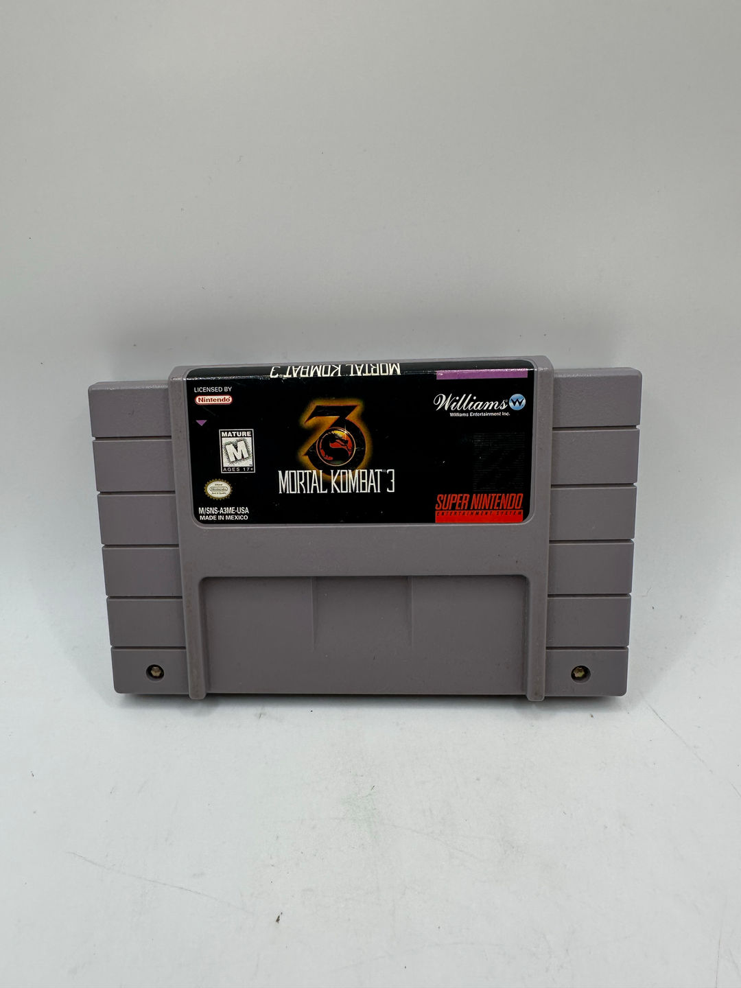 SNES Mortal Kombat 3 Super Nintendo Cartridge Used Tested Working Authentic